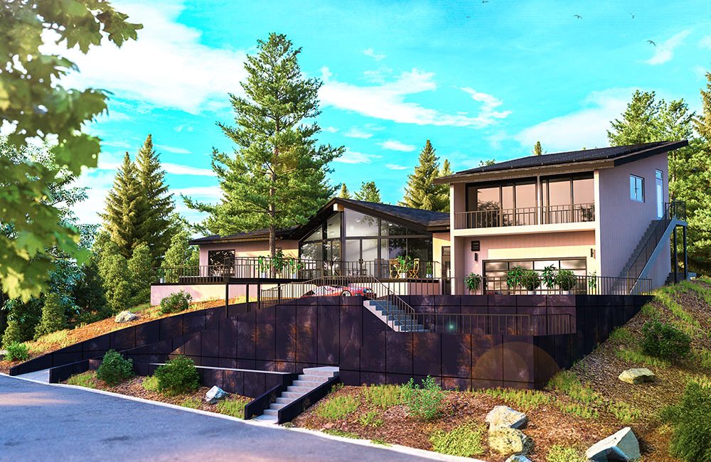 realistic 3d exterior house render