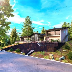 realistic 3d exterior house render
