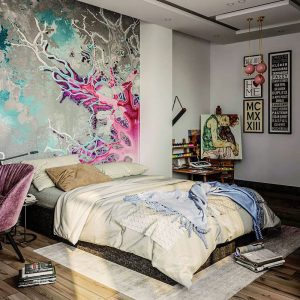 realistic 3d bedroom render